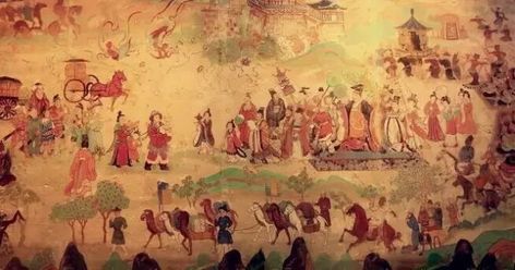 Silk Road Map, Silk Road Art, Mongolian Art, Environment Projects, Study Stuff, Road Art, Silk Route, Ancient Paintings, The Silk Road