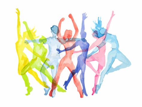 Download Watercolor dance set. stock vector. Image of ballerina - 80135227 Background Dance, Dance Therapy, Dance Artwork, Dance Logo, Dance Background, Dancer Silhouette, Dancing Drawings, Dance Images, Dance Poster