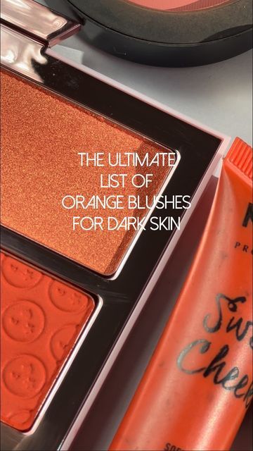 Cocoa Swatches on Instagram: "every year I revist this topic and still seem to discover more faves 😍🙌🏿 can you spot yours?! #cocoaswatches #makeupswatches #darkskinmakeup Best orange blushes for dark skin" Orange Blush Dark Skin, Blush For Brown Skin, Blush For Dark Skin, Orange Blush, Makeup Swatches, Brown Skin, Beauty Tips, Cocoa, Beauty Hacks