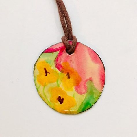 Large Flowers Statement Necklace, Unique Necklaces, Painted Necklace, Colorful Necklace, Adjustable, Round Wearable Art Boho Style Necklace Team Unity, Painted Necklace, Boho Style Necklaces, Daisy Art, Crazy Daisy, Flower Statement Necklace, Colorful Necklace, Necklace Colorful, Muslin Bags