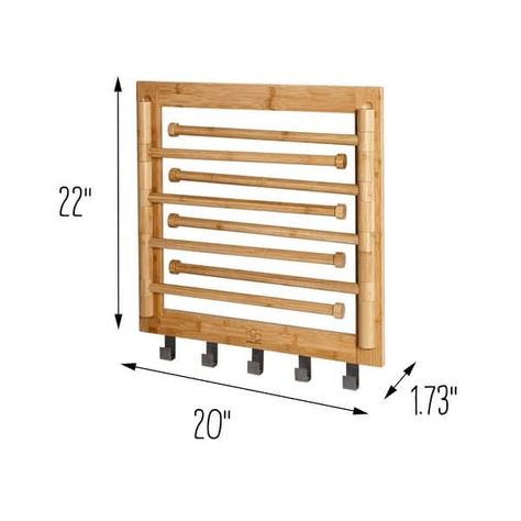 Natural Bamboo Wall-Mounted Swivel Clothes Drying Rack - On Sale - Bed Bath & Beyond - 36786358 Clothes Drying, Bamboo Wall, Clothes Drying Racks, Drying Clothes, Drying Rack, Bed Bath Beyond, Bed Bath, Wall Mount, Bed Bath And Beyond