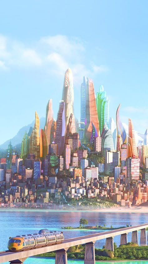 Zootopia City, Geeky Wallpaper, Wallpaper Film, Images Disney, Disney Zootopia, Wallpaper Disney, Disney Iphone, Wallpaper Iphone Disney, Disney Aesthetic