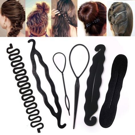 Twist Pony, Braiding Tools, Bun Maker Hairstyles, Hair Accessories Braids, Hair Clip Hairstyles, Donut Bun, Hair Braiding Tool, Professional Hair Tools, Hair Bun Maker