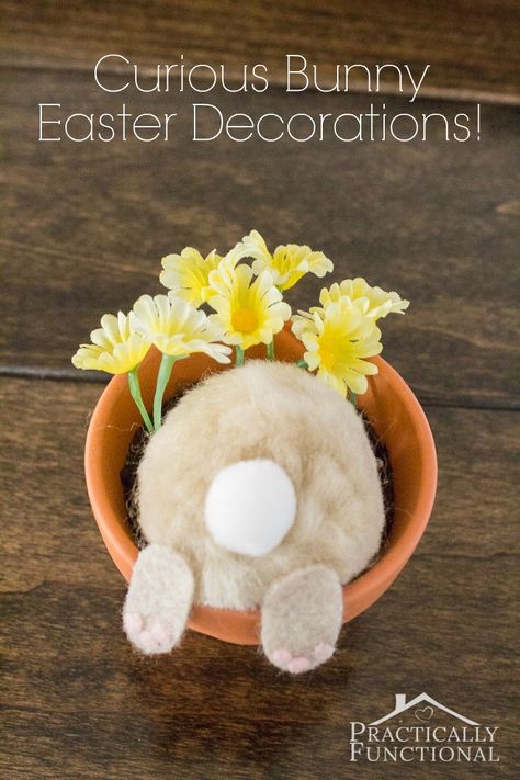 Create your own Easter decorations for the home with these easter decor ideas! Each project includes a complete step by step tutorial! #thecraftyblogstalker #easterdecor #easterdecor #eastercrafts #crafts #diy Easter Crafts For Seniors, Diy Osterschmuck, Easter Gift For Adults, Bunny Flower, Easter Crafts For Adults, Adult Easter, Easy Easter Crafts, Crafts For Seniors, Easter Crafts Diy