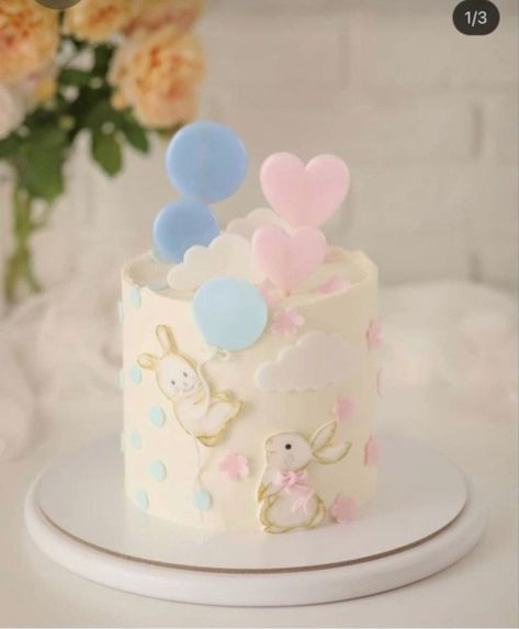 Easter Themed Gender Reveal, Easter Gender Reveal Party, Easter Gender Reveal, Gender Reveal Cake, Cute Cakes, Reveal Parties, Gender Reveal Party, Bday Party, Gender Reveal