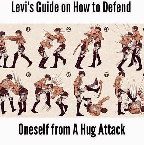 You've gotta be prepared Attack On Titan Meme, Trening Sztuk Walki, Self Defense Moves, Self Defense Techniques, Titans Anime, Attack On Titan Funny, Attack On Titan Fanart, Attack On Titan Levi, Memes Anime