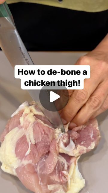 Fried Chicken Thighs Bone In, How To Debone Chicken Thighs, Bone In Chicken Thigh Recipes, Debone Chicken Thigh, Bone In Chicken Thighs, Cooking School, Chicken Thigh Recipes, Chicken Thighs, Fried Chicken