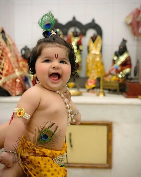 Trust Krishna, Krishna Janam, Baby Fashion Girl Newborn, Sunflower Room, Iskcon Krishna, Kids Dress Boys, Baby Photoshoot Boy, Indian Baby