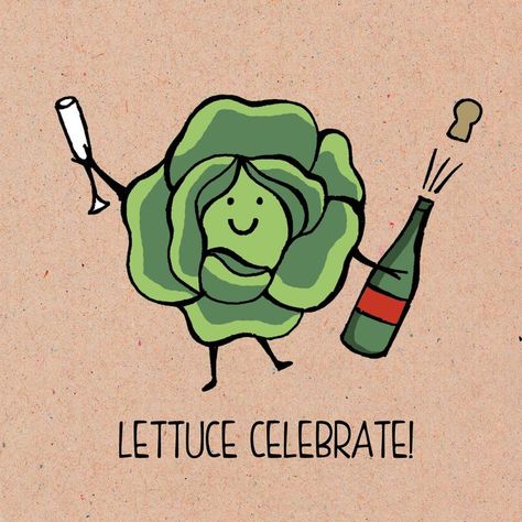 Food Puns – Punpedia Sister Puns, Happy Birthday Puns Funny, Happy Birthday Puns, Lettuce Celebrate, Cheesy Puns, Birthday Puns, Punny Puns, Punny Cards, Funny Food Puns