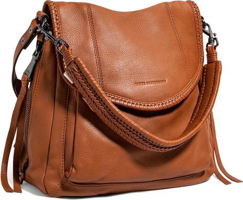 Aimee Kestenberg All for Love Convertible Leather Shoulder Bag | Nordstrom Trendy Leather Bags, All For Love, Rookie Blue, Whip Stitch, Convertible Bags, For Love, Chestnut, Tan Leather, Saddle Bags