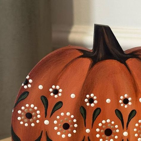 Veronica on Instagram: "Hand a great time painting more pumpkins for you. Check out my Etsy shop update for all available pumpkins. Shop link in bio🎃🤎 Update: Sold Out" Mexican Pumpkin Painting, Western Pumpkin Painting Ideas, Wooden Pumpkin Painting Ideas, Fall Pumpkin Painting, Fall Pumpkins Painting, Hand Painted Pumpkin, Traditional Pumpkin, Wooden Pumpkins, Time Painting