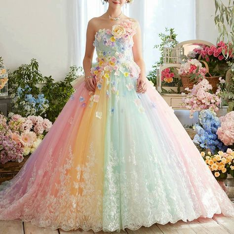 Pastel Wedding Dresses, Rainbow Wedding Dress, Wedding Dresses Uk, Rainbow Tutu, Plum Dress, 파티 드레스, Rainbow Wedding, فستان سهرة, Rainbow Dress