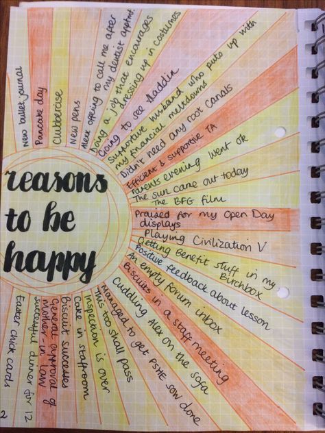 Happy Journal Pages, Cute Journal Pages, Journal Inspiration Writing, Journal Gratitude, Bullet Journal Ideas Templates, Bullet Journal Mood Tracker Ideas, Bulletin Journal Ideas, Reasons To Be Happy, Diy Journal Books