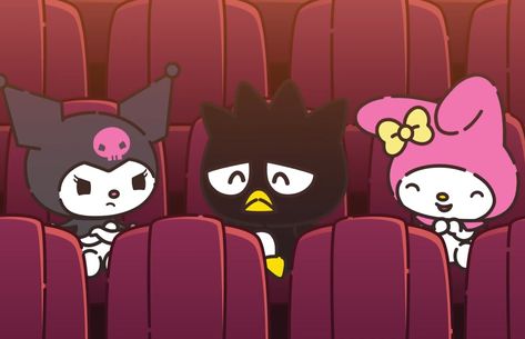 Maru And Kuromi, Kuromi Core, Friends Season 8, Sanrio Pfp, Kitty Pictures, Friends Season, Three Musketeers, Hello Kitty And Friends, Badtz Maru