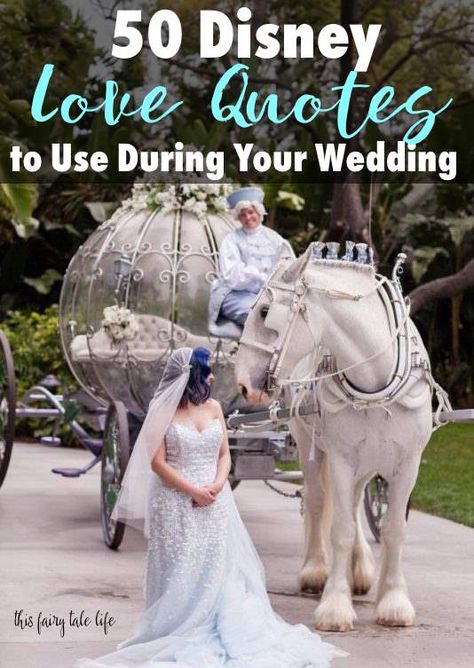 50 Disney Love Quotes for Your Wedding Disney Wedding Quotes, Garden Alice In Wonderland, Disney Wedding Shower, Disney Love Quotes, Disneyland Wedding, Disney World Wedding, Disney Bridal Showers, Disney Inspired Wedding, Beau Film