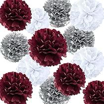 Burgundy And Silver Birthday Party Ideas, Maroon And Silver Party Decorations, Maroon And Gray Graduation Party, Maroon Graduation Party Decorations, Maroon Birthday Decorations, Maroon Party Decorations, Burgundy Silver Wedding, White Birthday Decorations, Libra Szn