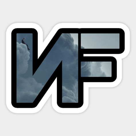 nf clouds logo -- Choose from our vast selection of stickers to match with your favorite design to make the perfect customized sticker/decal. Perfect to put on water bottles, laptops, hard hats, and car windows. Everything from favorite TV show stickers to funny stickers. For men, women, boys, and girls. Nf Clouds, Nf Rapper, Nf Real, Nf Real Music, Band Stickers, Music Stickers, Song Artists, Logo Sticker, Kids Magnets