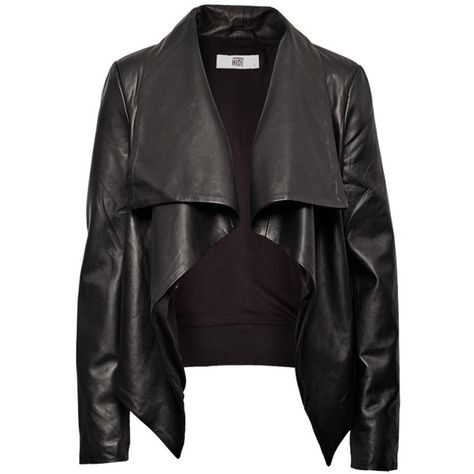 Hide Jess Waterfall Jacket ($425) found on Polyvore featuring women's fashion, outerwear, jackets, coats, leather jacket, casacos, real leather jacket, waterfall leather jacket, genuine leather jacket and 100 leather jacket Waterfall Leather Jacket, Waterfall Jacket, Women Hats Fashion, Real Leather Jacket, Genuine Leather Jackets, Black Leather Jacket, Polyvore Outfits, Leather Jackets, Polyvore Fashion