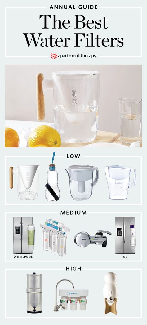 Top 10: The Best Water Filters of 2016 | Apartment Therapy Water Purifier Design, Best Alkaline Water, Brita Water Filter, Brita Filter, Best Water Filter, Sink Water Filter, Drinking Water Filter, Water Filter Pitcher, Whole House Water Filter