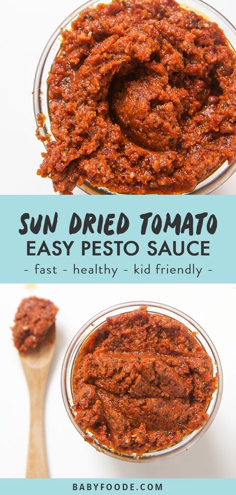 Easy Pesto Sauce, Tomato Pesto Sauce, Sun Dried Tomato Pesto, Pasta Veggies, Sundried Tomato Pesto, Red Pesto, Tomato Pesto, Secret Sauce, Pesto Recipe