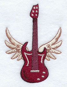 Music Quilts, Guitar Quilt, Chris Norman, Embroidered Items, Freestanding Lace Embroidery, Blue Jeans Crafts, Music Symbols, Bead Embroidery Tutorial, Side Stitch