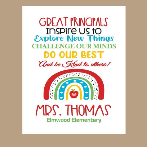 Best Principal Quotes, Principal Appreciation Poster, Principal Quotes, Principals Day, Principal Appreciation, Elementary Principal, Earth Day Projects, Birthday Quotes For Me, Principal Gifts