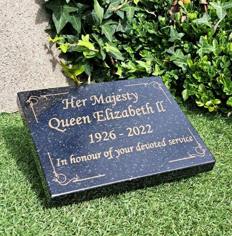 Queen Elizabeth 11, Grave Plaques, 11 Birthday, Memorial Plaques, Granite Memorial, Grave Stone, Laser Engraved Acrylic, Laser Engraved Gifts, Birthday Dates