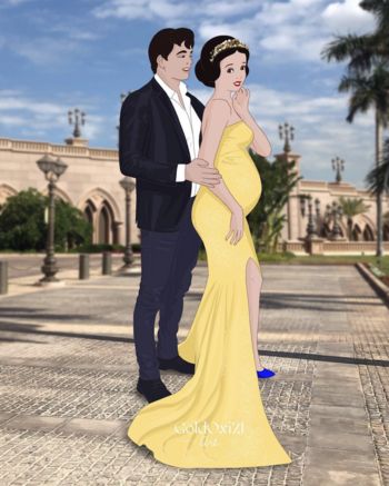 Princess Pregnant, Couple Disney, Disney Royalty, Dad Bodies, Humor Disney, Princess Illustration, Sette Nani, Disney Princess Modern, Images Disney