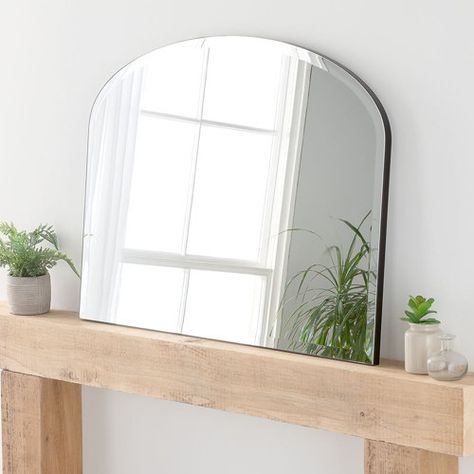 Fairmont Park Chere Wood Framed Wall Mounted Accent Mirror | Wayfair.co.uk Mirrors Mantle, Black Mantle, Over Mantle, Mantel Mirror, Mantle Mirror, Beveled Edge Mirror, Overmantle Mirror, Wood Frame Construction, Mantle Piece