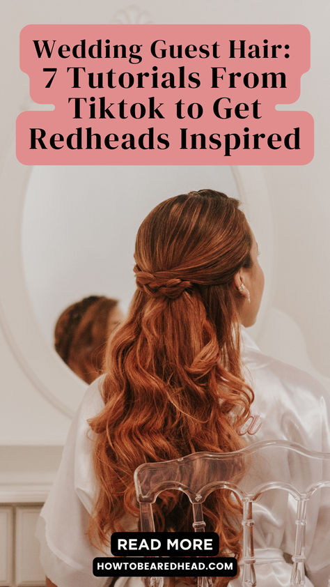 Here are 7 styles from redheads on Tiktok that will help give you some inspo for the next wedding you attend: Wedding Guest Hair, Guest Hair, Wedding Guest Hairstyles, From Tiktok, Redheads, Wedding Guest, Red Hair, Long Hair, The Next