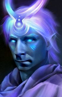 Pillars of Eternity, Moon Godlike Portrait  Rework by me, original created by Inar-of-Shilmista. Astral Elf Male, Moon Godlike, Stars Druid, Astral Elf, Astral Sea, Pillars Of Eternity, Expressions Photography, Space Odyssey, Celestial Art