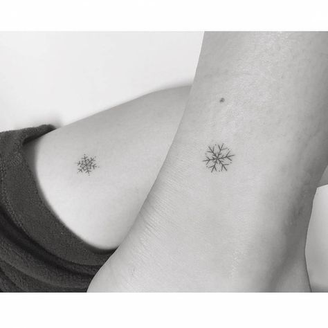 Matching snowflake tattoo for best friends, Small Snowflake Tattoo, Snowflake Tattoos, Playground Tattoo, Snowflake Tattoo, Snow Tattoo, International Tattoo, Snow Flake Tattoo, Bestie Tattoo, Explore Tattoo