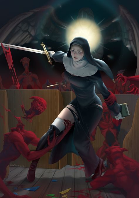 ArtStation - Mercy, WHO . Dungeons And Dragons Classes, World Of Darkness, Dungeons And Dragons Characters, Modern Fantasy, Warrior Girl, Come Here, High Fantasy, Medieval Fantasy, Dark Souls