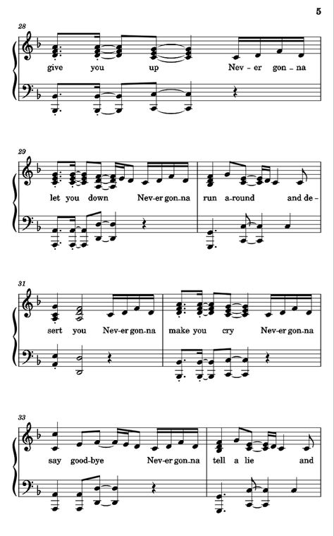 Piano Notes Songs, Piano Notes, Never Gonna, Piano Sheet, Piano Sheet Music, Sheet Music, Piano, Songs, Music