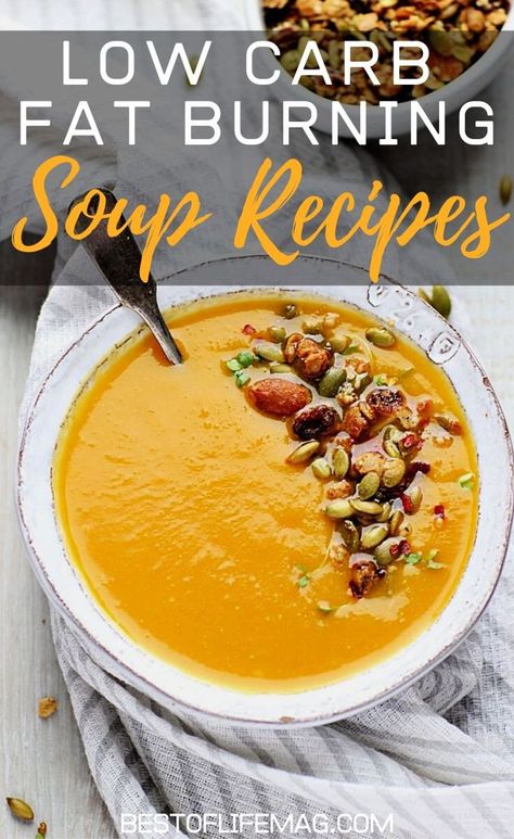 Soup Recipes Keto, Fat Flush Soup, Feel Full Longer, Low Fat Soups, Fat Burning Soup, Low Calorie Soup, Keto Soup, Carb Dinner, Low Carb Soup