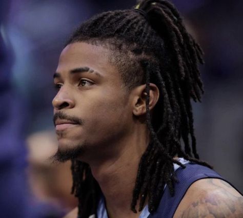 Eyebrow Cut, Basketball Boyfriend, Ja Morant Style, Dread Hairstyles For Men, Cute Dreads, Dreadlock Hairstyles For Men, Nba Fashion, Dreads Styles, Nba Pictures