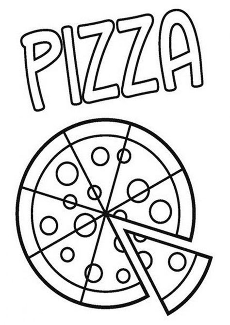 Free & Easy To Print Pizza Coloring Pages Pizza Coloring Page, Printable Pizza, Pizza Drawing, Dibujos Toy Story, Cute Pizza, Free Kids Coloring Pages, Food Coloring Pages, Preschool Coloring Pages, Rainbow Canvas