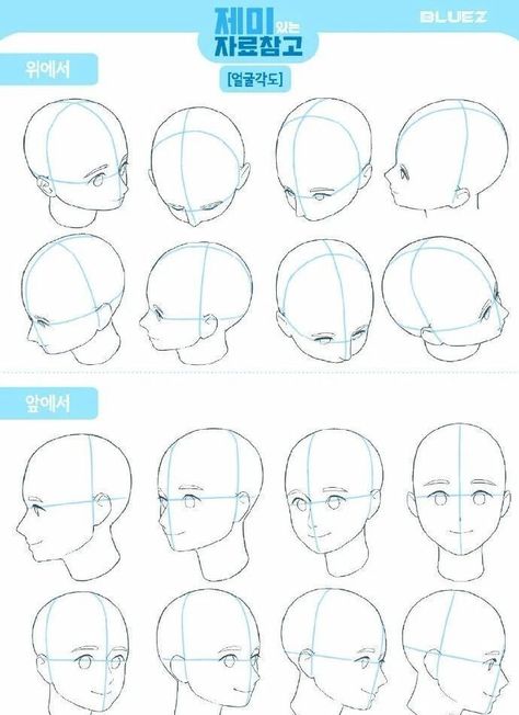 Head Turns Reference, Head View Drawing, Anime 3/4 View, Manga Tutorial, 얼굴 드로잉, Flower Drawing Tutorials, Drawing Tutorial Face, Anatomy Tutorial, Human Anatomy Drawing