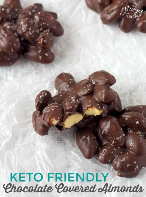 These Keto Chocolate Almond Clusters are the perfect low carb and keto friendly chocolate dessert. Easy to make chocolate keto dessert that is perfect for when you are wanting a chocolaty treat! Keto Chocolate Dessert, Tartiflette Recipe, Nut Clusters, Keto Approved Foods, Chocolate Covered Almonds, Postre Keto, Keto Candy, Keto Diet Breakfast, Low Carb Dessert