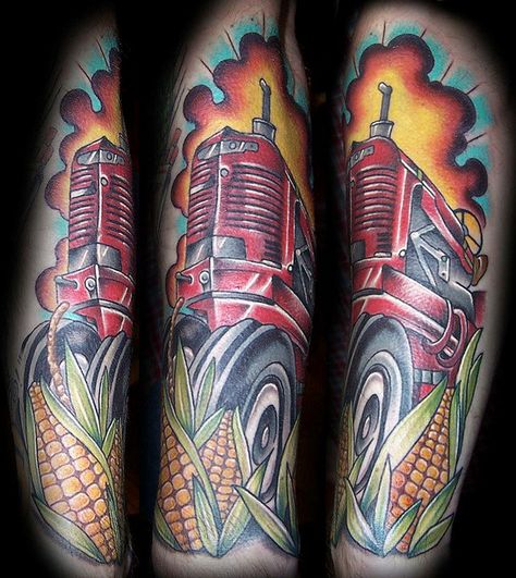 Farm Tractor Tattoos | Recent Photos The Commons Getty Collection Galleries World Map App ... Farmer Tattoo Ideas, Derby Tattoo, Farm Tattoos, Tractor Tattoo, Farmer Tattoo, Farm Tattoo, Lovely Tattoo, Usa Tattoo, Tattoos For Girls