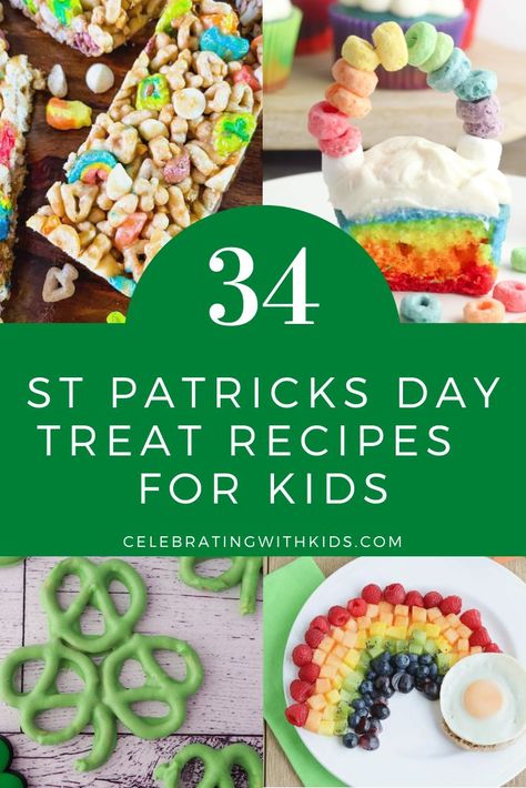 St Patricks Day treat recipe ideas for kids St Patrick's Day Treats For School, St Patrick’s Day Treats For Kids, St Patricks Day Treats, Lucky Charms Cake, Fun Lunches, St Patrick Day Treats, Puppy Chow Recipes, Fruit Pizza Recipe, Bear Recipes