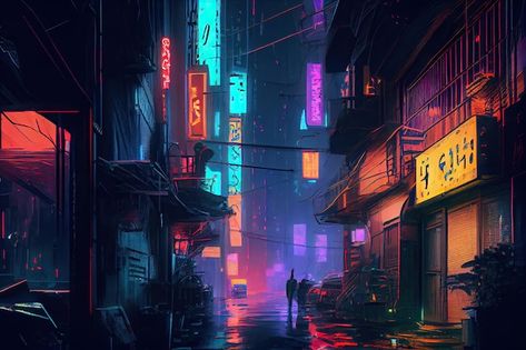 Neon Cyberpunk Aesthetic, Ville Cyberpunk, Cyberpunk Games, Neon Cyberpunk, Sci Fi Wallpaper, Cool Desktop, Desktop Wallpaper Art, Computer Backgrounds, Cute Black Wallpaper