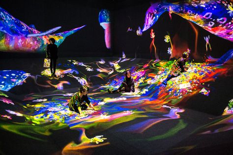 A playground for the digital natives of our time, courtesy of TeamLab - News - Frameweb Forest Quotes, Digital Playground, Maps For Kids, Nature Museum, Technology Wallpaper, Projection Mapping, Magazine Cover Design, Interior Design Concepts, Interactive Art