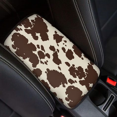 PRICES MAY VARY. Our armrest pad is 12.6 inch long, 7.5 inch wide that matches most of the auto car center console armrest box, it covers whole top and make it looks different by stylish patterns Long-time use: this car accessories is made of 100% Polyester material with Compound SBR, soft,breathable material, give you comfortable feeling when touch them It is designed with two elastic straps on its back for you to adjust during installation, any one could do it within in one minutes without too Country Car Decor, Cow Print Car Accessories, Truck Interior Accessories, Brown Cow Print, Western Car, Cool Truck Accessories, Custom Car Accessories, Truck Decor, Future Vehicles