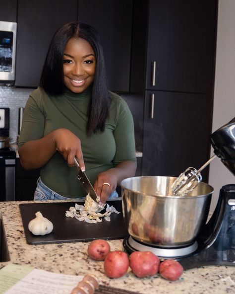 Photoshopt inspo for cooking brands Cooking Aesthetic Black Women, Black Women Cooking, Black Cook, Powerful Girl, 2025 Moodboard, Cooking Photos, Cooking Photography, Bwwm Couples, Female Chef