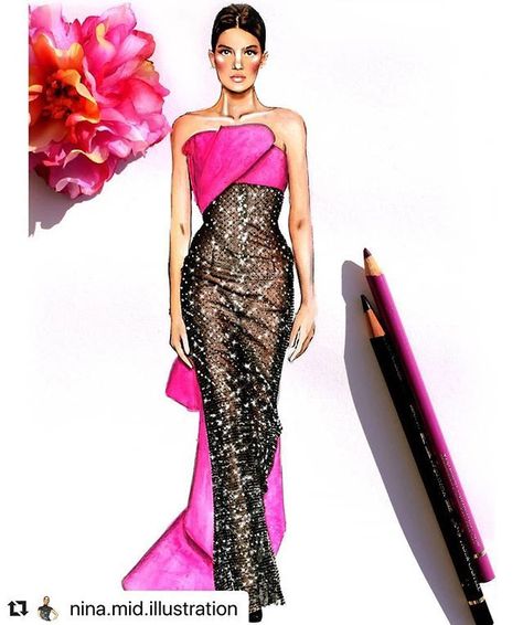 Evening Wear Illustration, Pageant Pictures, Fashion Illustration Sketches Dresses, Dress Design Drawing, Fashion Sketches Dresses, Sketches Dresses, Fashion Design Dress, Design Girl, Fashion Illustration Dresses