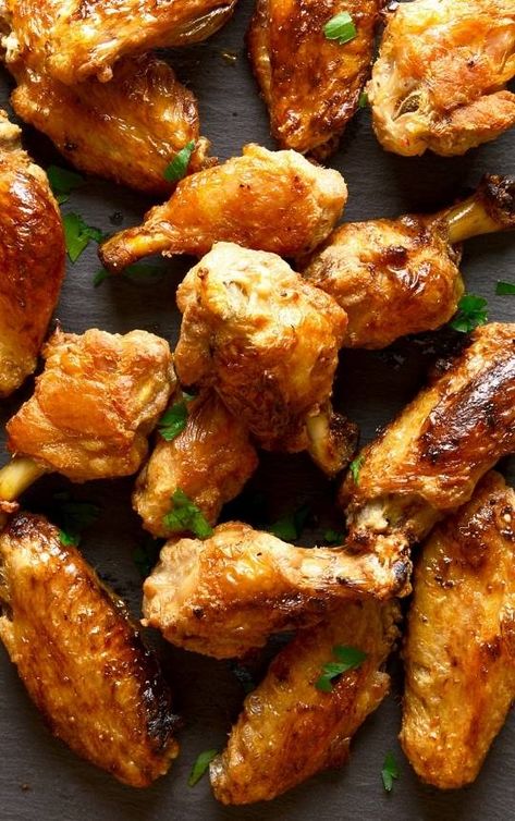 Baked Chicken Wings Recipe - Magenta Streaks Chicken Wing Buffet, Chicken Wings In Oven, Thai Chicken Wings Recipe, Bake Chicken Wings, Thai Chicken Wings, Chicken Wings In The Oven, Baked Chicken Wings Recipe, How To Bake Chicken, Oven Chicken Wings