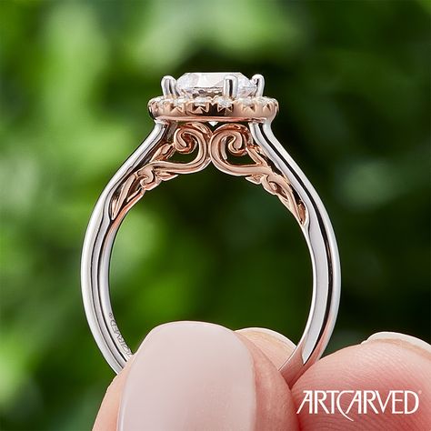 A million times, yes, to this ring! It has the perfect Filigree details in rose gold on a white gold band. How do you say no to such impeccable craftsmanship?  Shop now at Malak Jewelers.😍   . . . #malakjewelry #artcarved #charlotte #clt #cltjewelry #nyc #jewelers #diamondring Diy Rings Easy, Art Carved, Diy Rings, White Gold Band, Gold Band, Diamond Ring, Shop Now, White Gold, Rose Gold