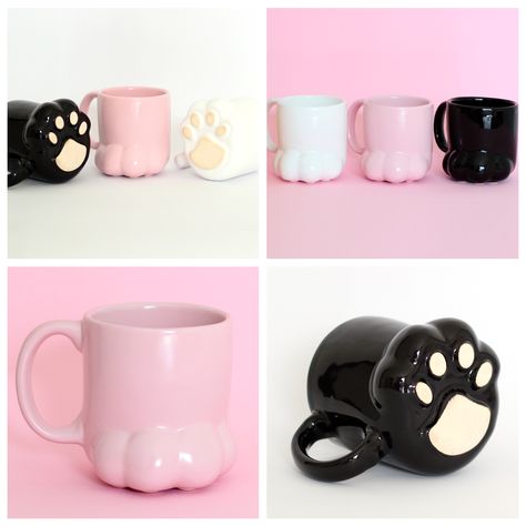 House Elements, Gato Cat, Pink Goth, Handmade Cups, Cute Stationary, Cat Cafe, Cute School Supplies, Pink Kitchen, Birthday Mug