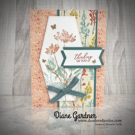 Inked And Tiled, Timeless Font, Floral Image, Su Cards, Stamping Up Cards, Card Sketches, Card Layout, Stamping Up, Simple Cards